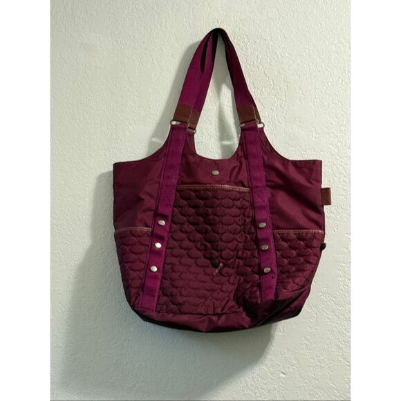 Mosey Bags Mosey Tote Bag Extra Large 19x15 raspberry with small tote - Picture 1 of 6